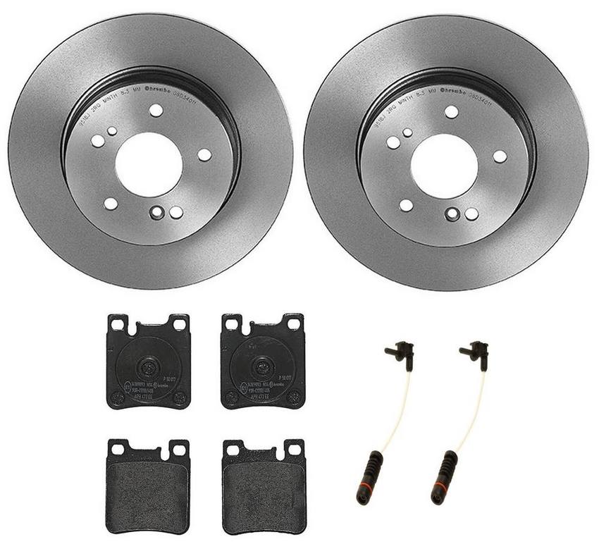 Mercedes Brembo Brakes Kit - Pads and Rotors Rear (290mm) (Low-Met) 129423041264 - Brembo 3274573KIT